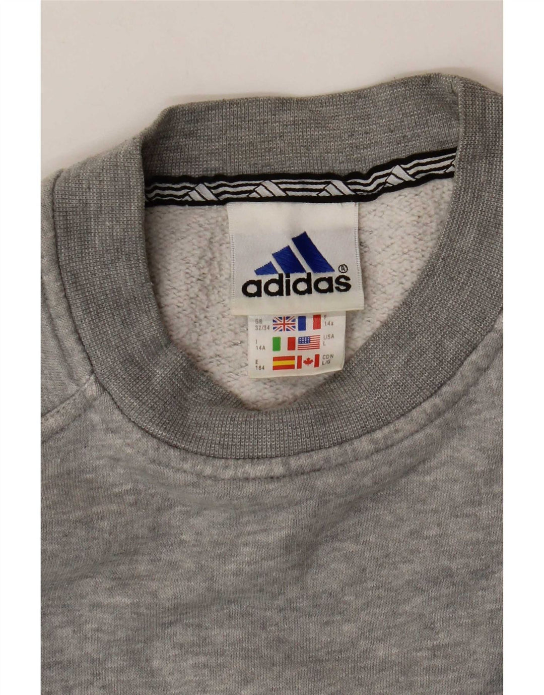 Свитшот Adidas для мальчиков 13-14 лет, серый хлопок