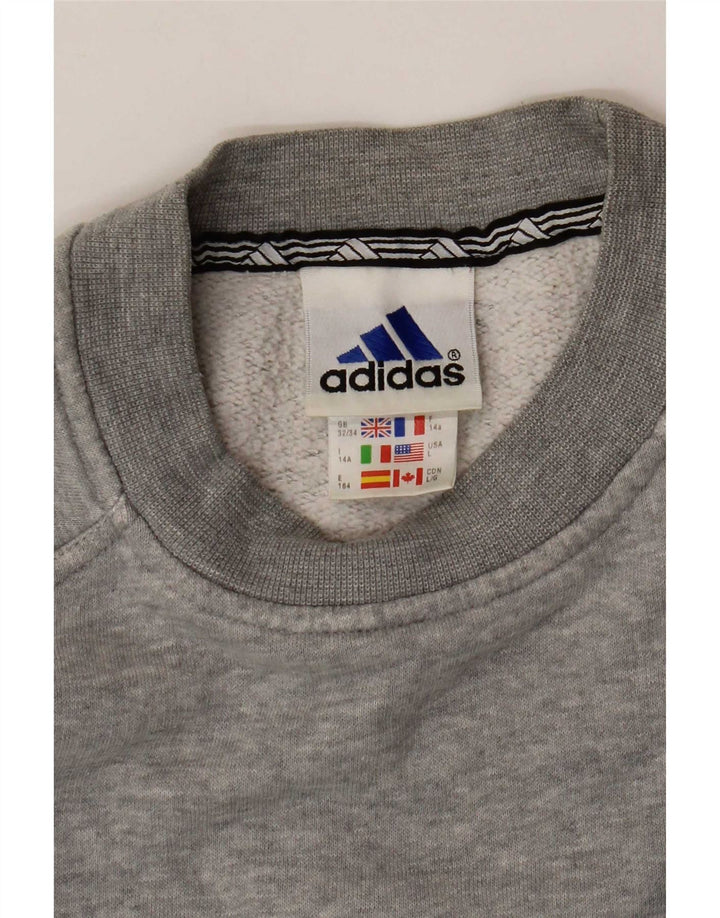 Свитшот Adidas для мальчиков 13-14 лет, серый хлопок