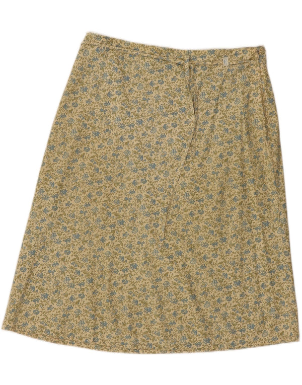 CONTE OF FLORENCE Womens A-Line Skirt IT 48 XL W32  Beige Floral