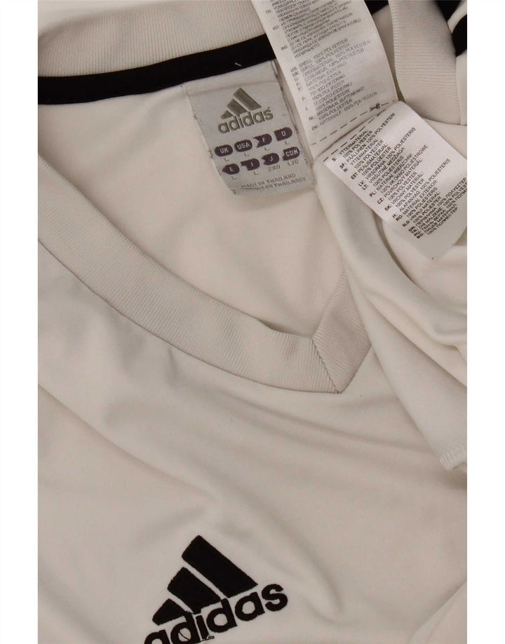 Мужская футболка Adidas Climalite, большой белый полиэстер