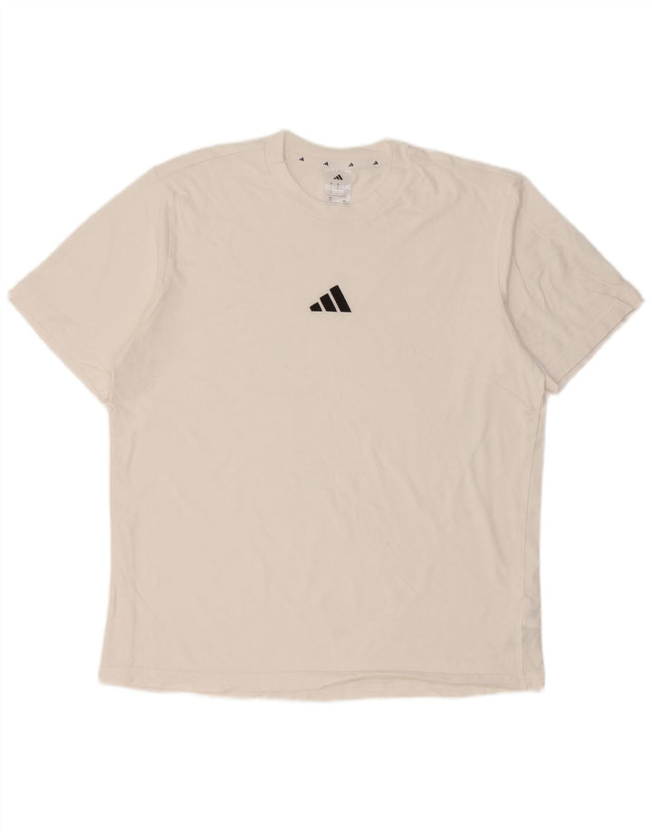 Мужская футболка Adidas Top большого размера из белого хлопка