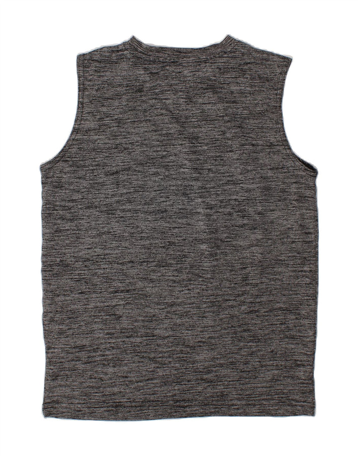 CHAMPION Boys Graphic Vest Top 10-11 Years Grey Flecked Polyester Vintage Champion and Second-Hand Champion from Messina Hembry 