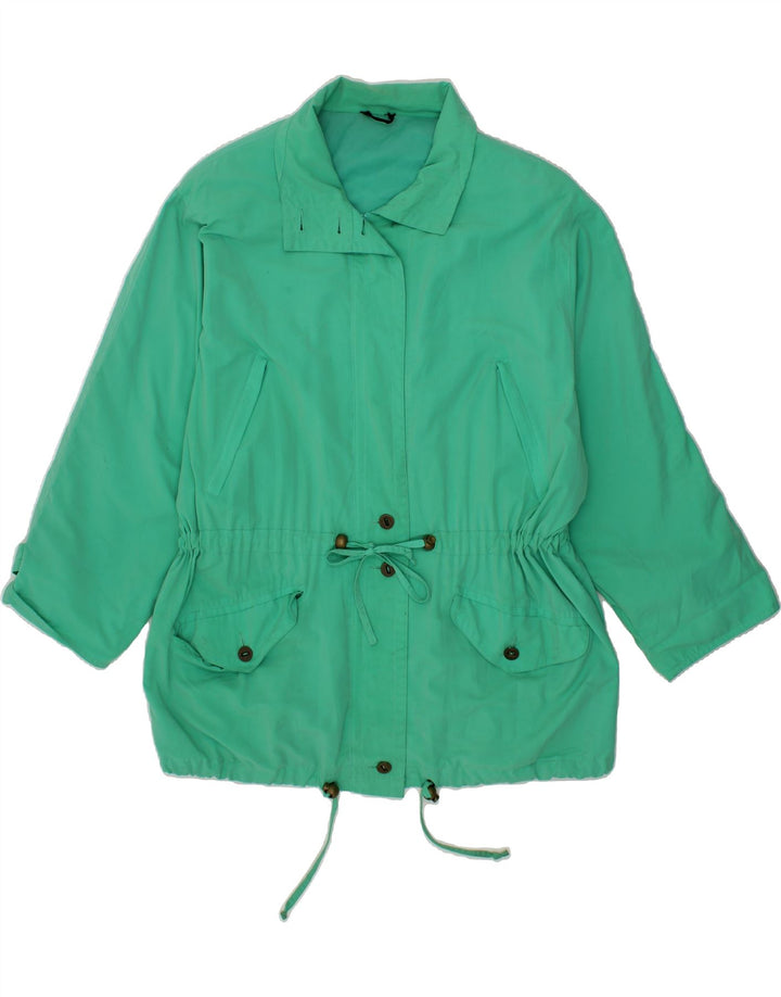 C&A Womens Windbreaker Jacket UK 18 XL Green Polyester Vintage C&A and Second-Hand C&A from Messina Hembry 