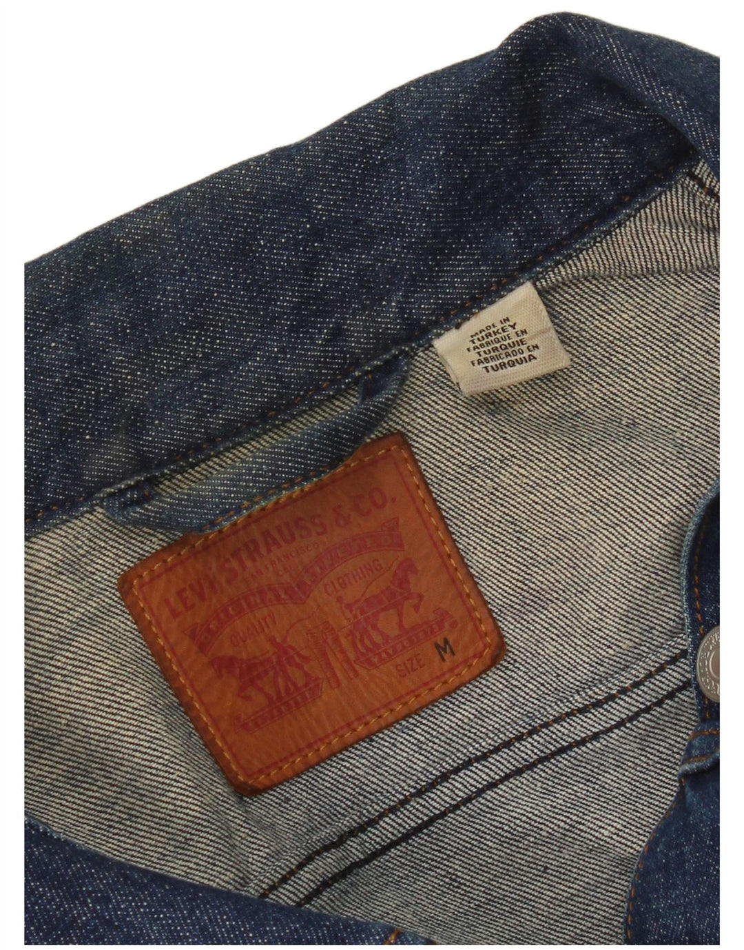 Женская укороченная джинсовая куртка Levi's UK 12, средний синий