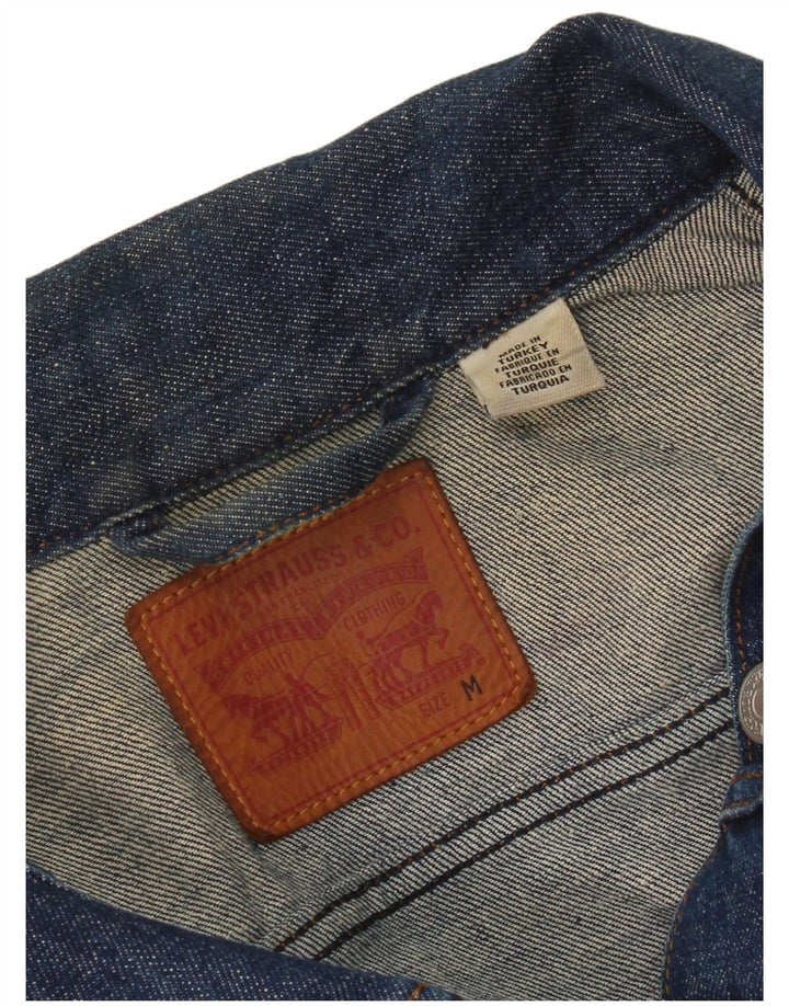 Женская укороченная джинсовая куртка Levi's UK 12, средний синий