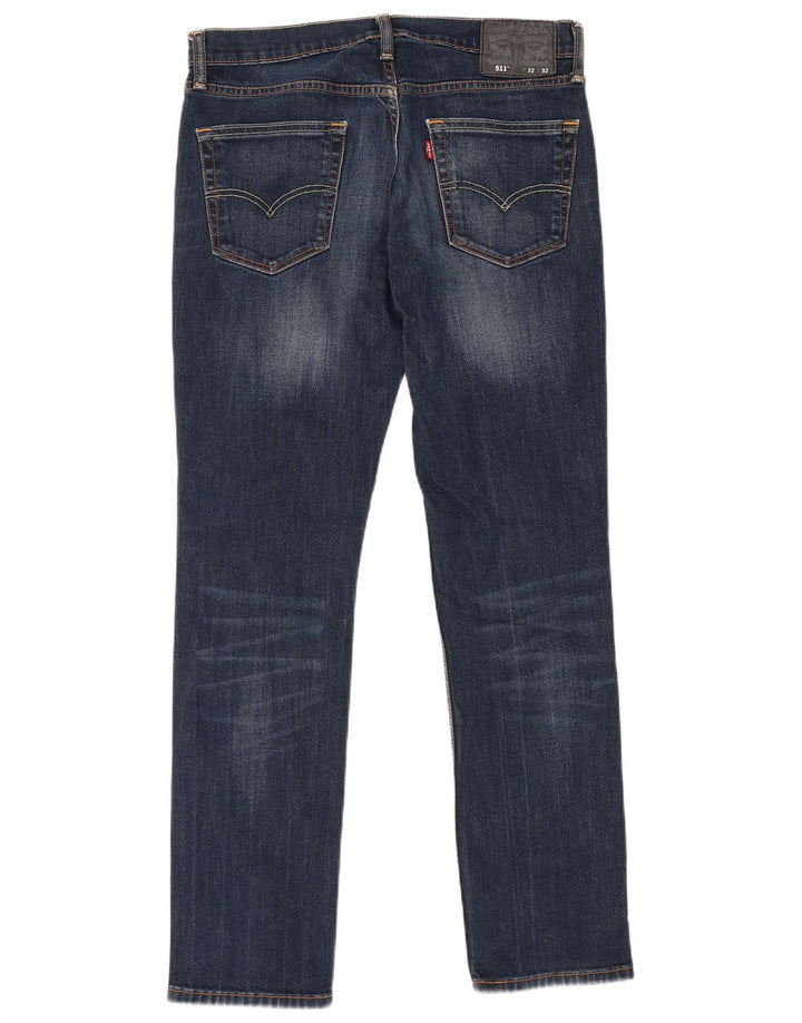 Мужские джинсы Levi's 511 Slim W32 L32 Темно-синие, хлопок