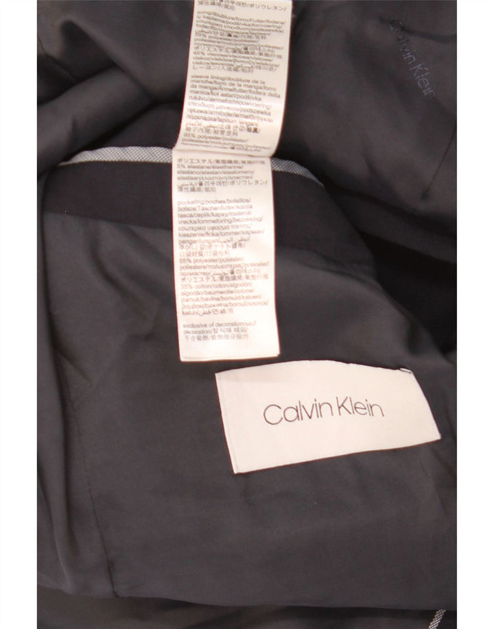 Мужской пиджак с 2 пуговицами Calvin Klein IT 48, средний черный полиэстер