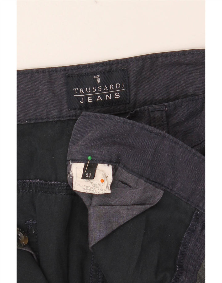 TRUSSARDI Мужские прямые брюки чинос IT 52 XL W36 L34 Темно-синий хлопок