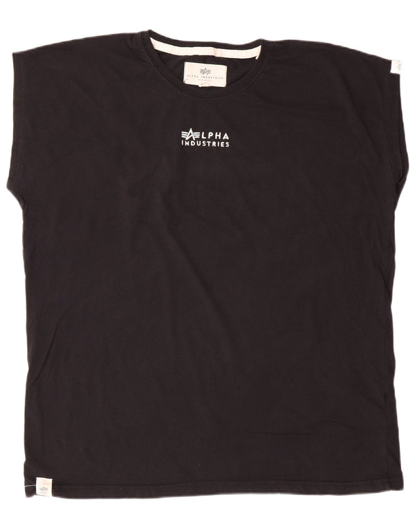 ALPHA INDUSTRIES Женский жилет с рисунком UK 22 3XL, черный хлопок