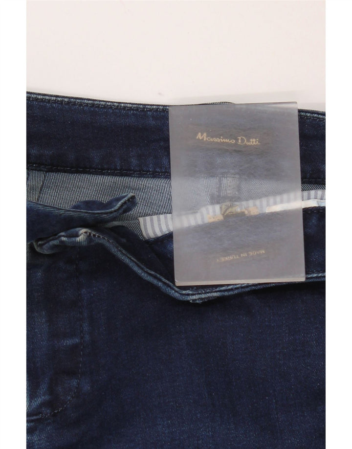 Женские укороченные широкие джинсы Massimo Dutti W26 L23 синие