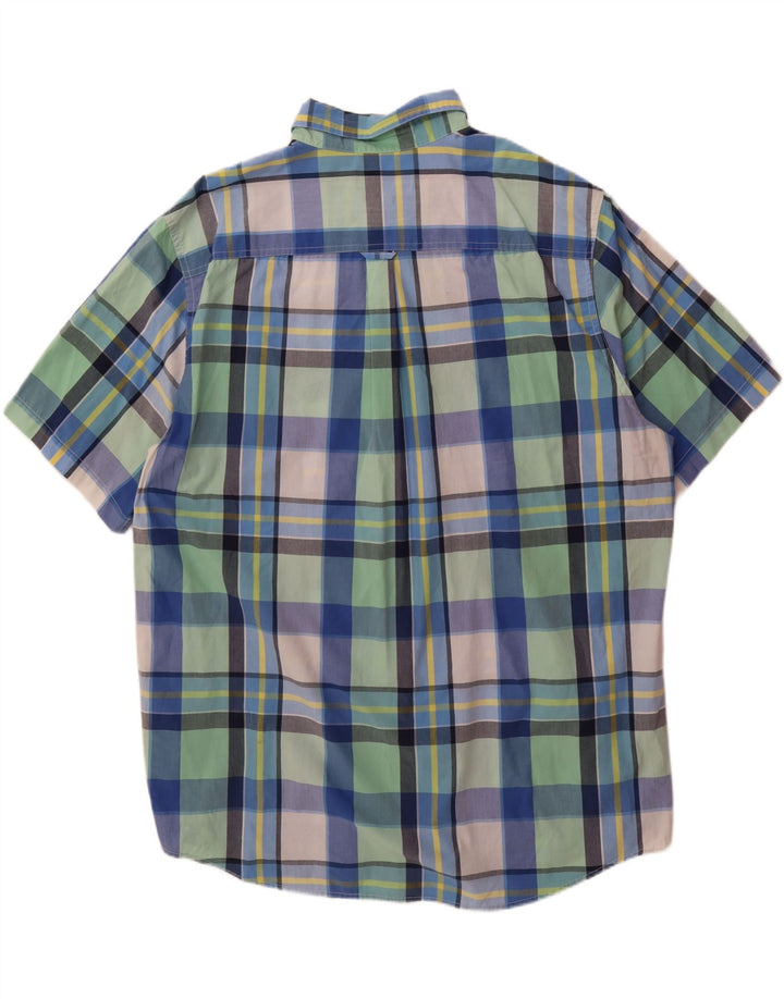 CHAPS Mens Short Sleeve Shirt 2XL Multicoloured Check Cotton