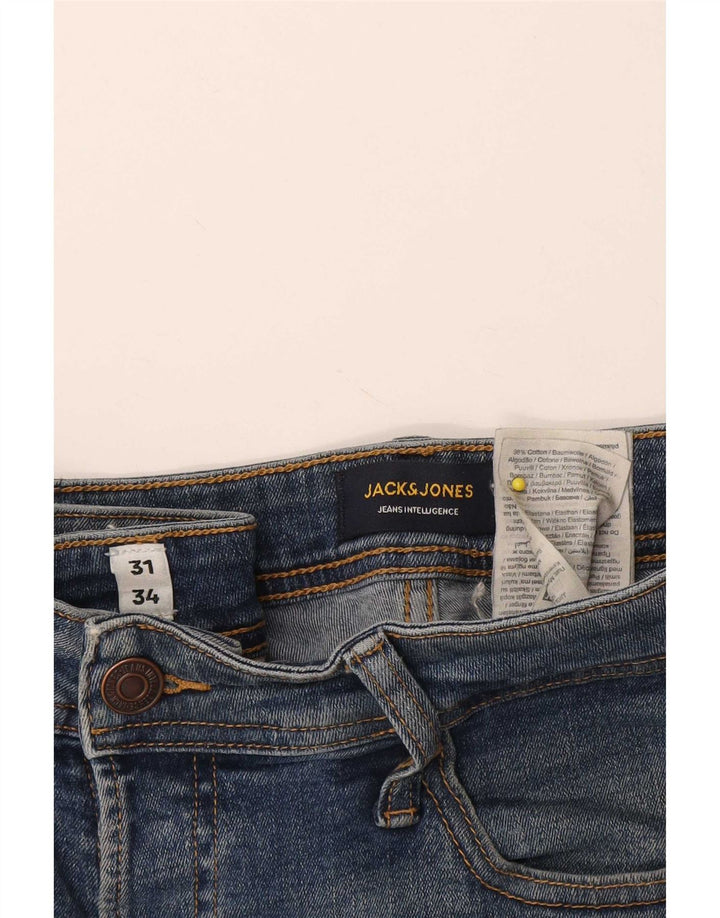 Мужские узкие джинсы Jack & Jones GLENN W31 L34, синий хлопок
