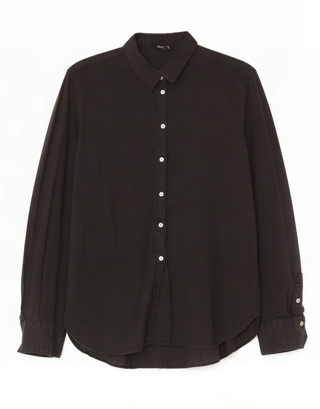 Рубашка женская Massimo Dutti EU 40, средний черный лен