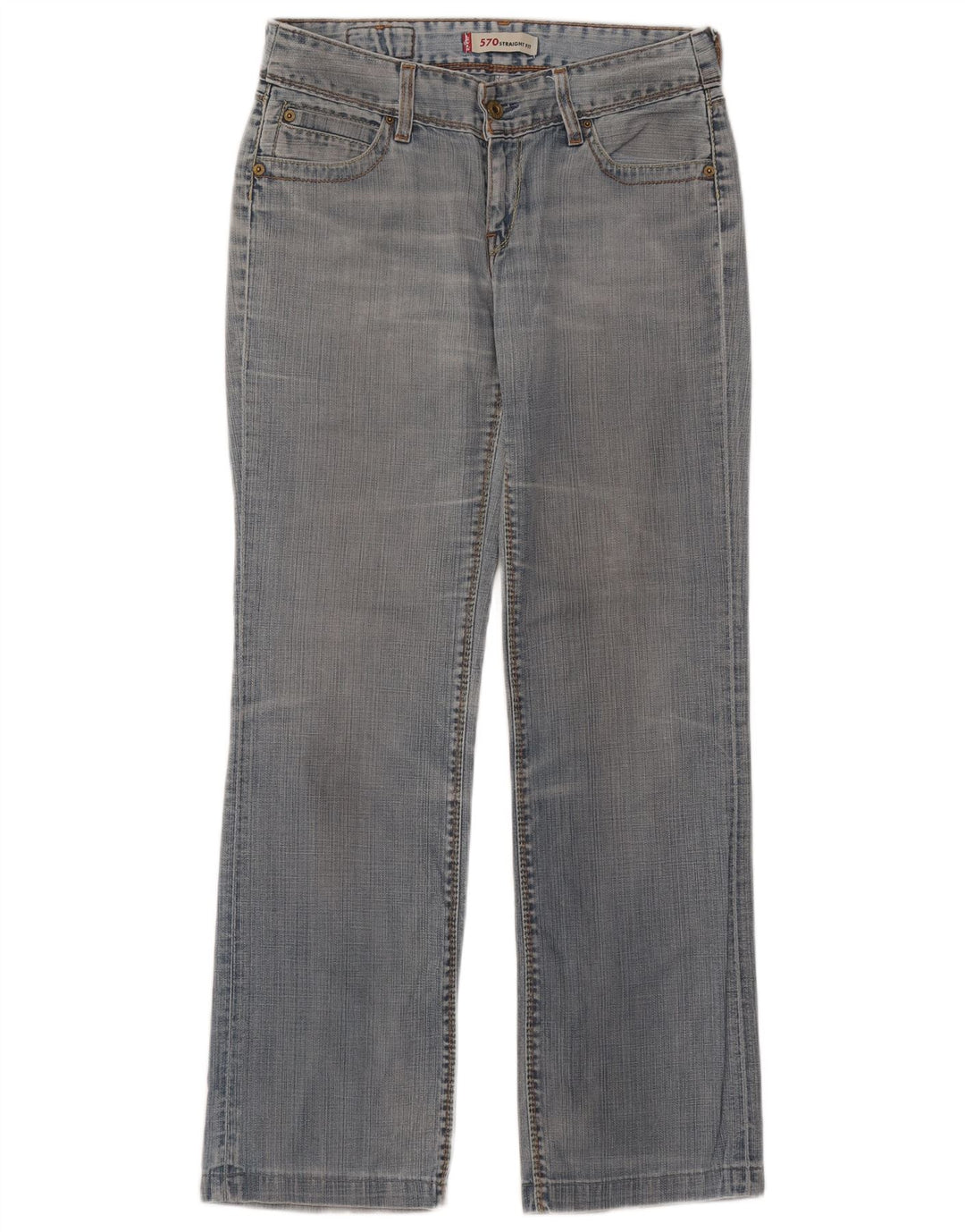 Женские прямые джинсы Levi's 570 W30 L31 синие, хлопок