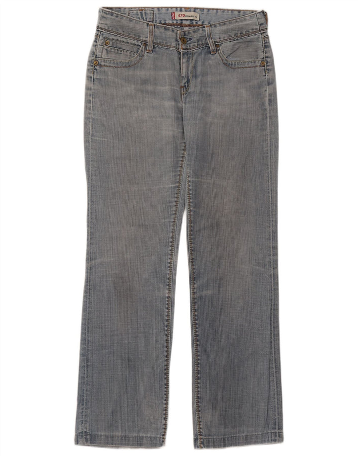 Женские прямые джинсы Levi's 570 W30 L31 синие, хлопок