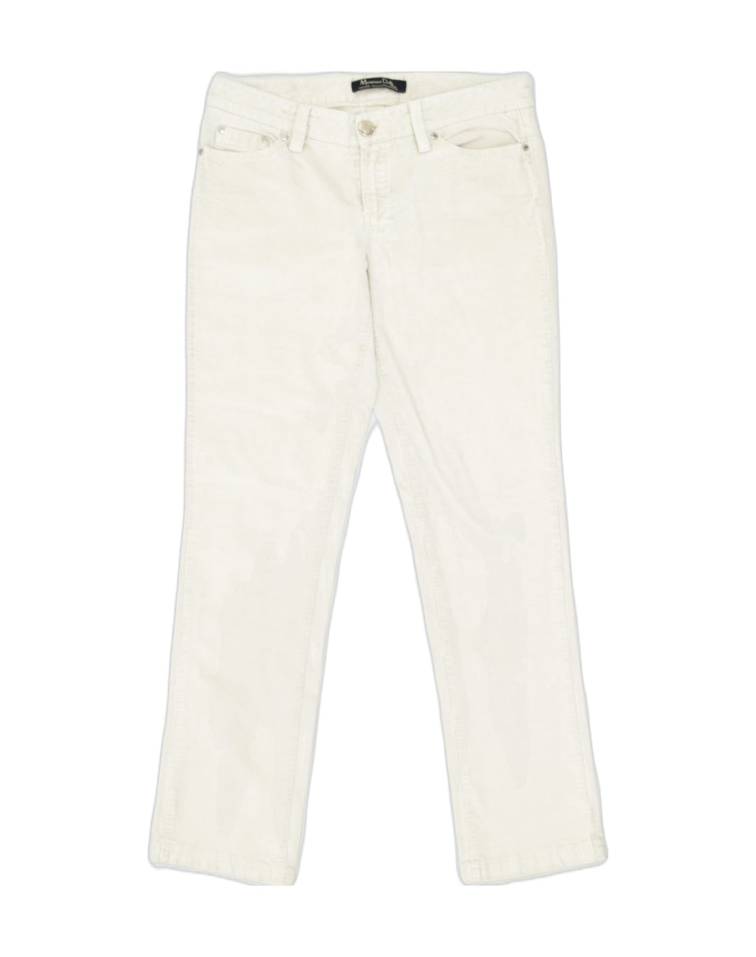 MASSIMO DUTTI Womens Straight Jeans W32 L31 Off White Cotton | Vintage | Thrift | Second-Hand | Used Clothing | Messina Hembry 