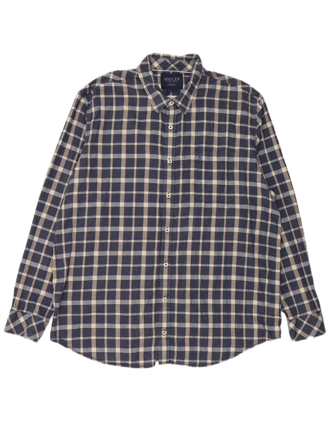 Мужская рубашка JOULES 2XL, темно-синяя клетка, хлопок