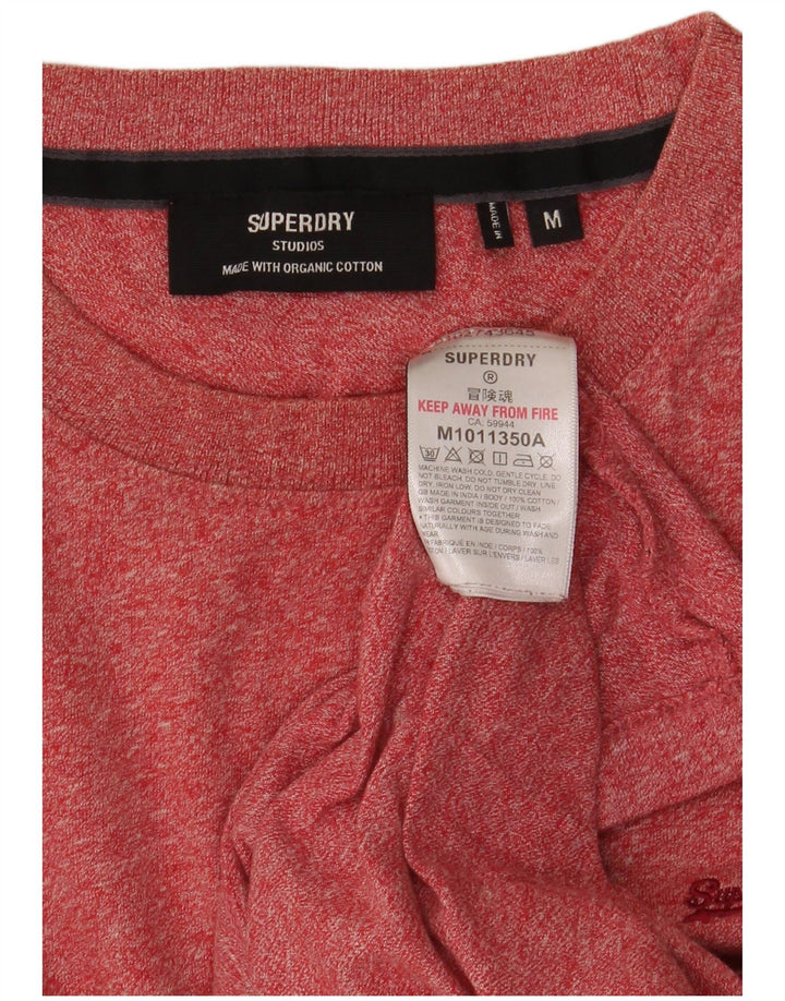 Мужская футболка Superdry Top из хлопка среднего красного цвета с крапинками