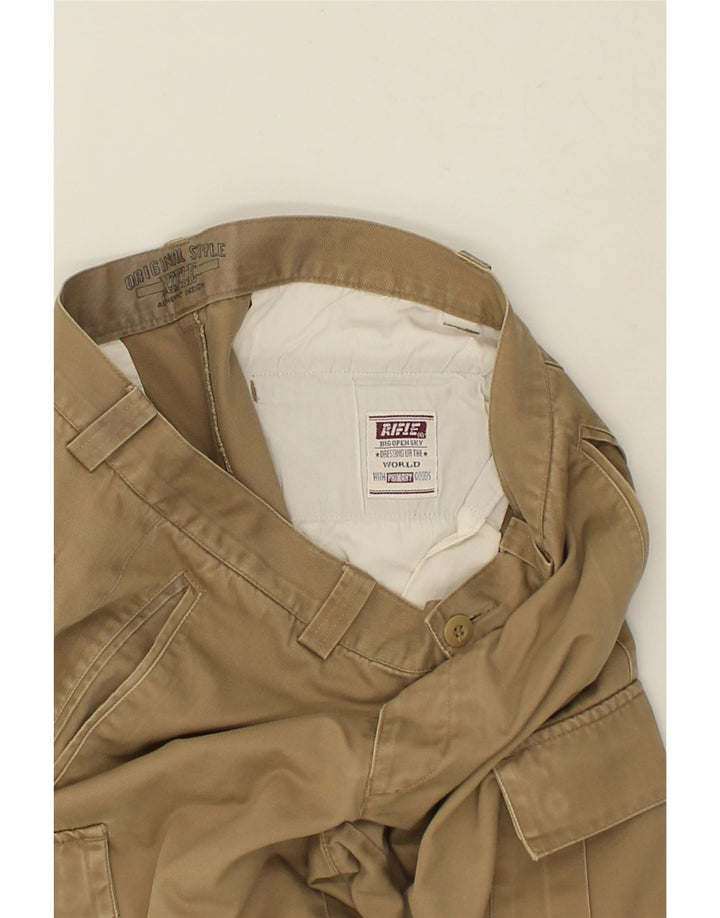 RIFLE Mens Slim Cargo Trousers W32 L33 Brown Vintage Rifle and Second-Hand Rifle from Messina Hembry 