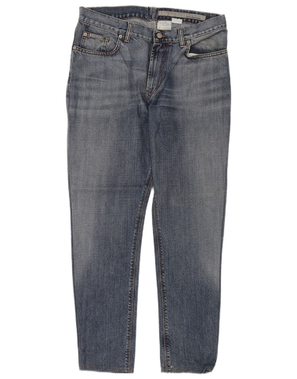 CALVIN KLEIN Mens Slim Jeans W36 L30 Blue Cotton