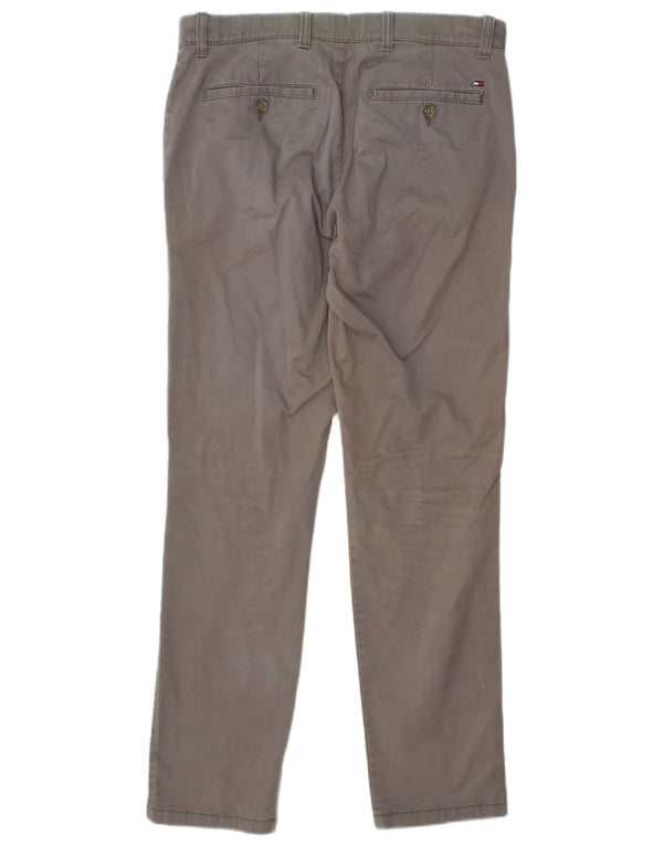 TOMMY HILFIGER Мужские брюки-чиносы Etroite Slim Fit W31 L32 Серые хлопковые