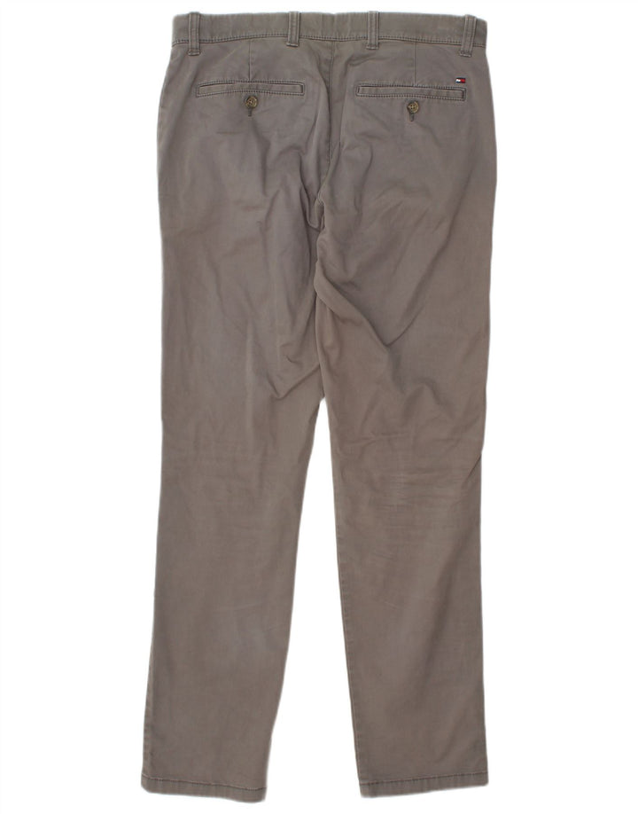 TOMMY HILFIGER Мужские брюки-чиносы Etroite Slim Fit W31 L32 Серые хлопковые