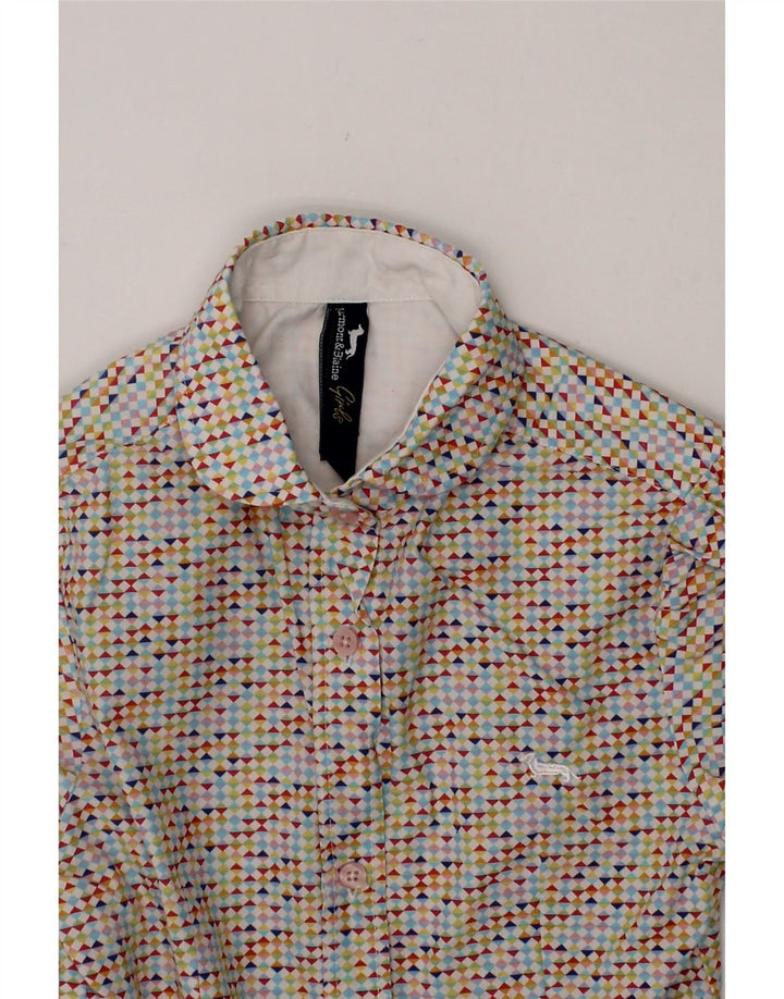 HARMONT & BLAINE Girls Shirt 7-8 Years Multicoloured Geometric Vintage Harmont & Blaine and Second-Hand Harmont & Blaine from Messina Hembry 