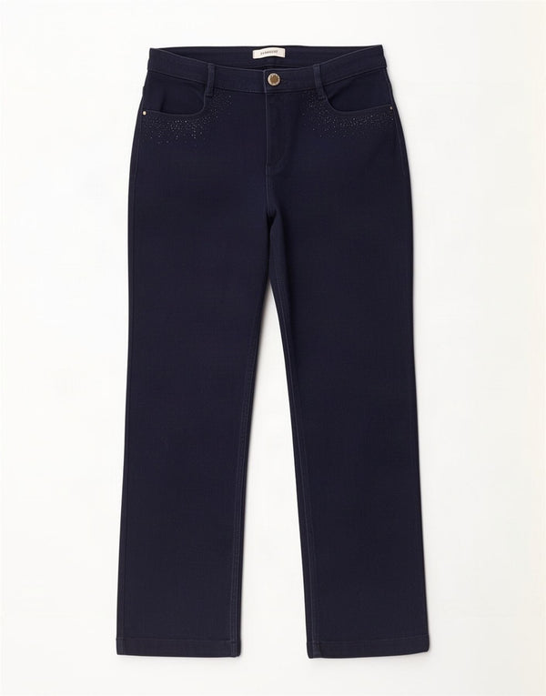 Женские прямые джинсы Marks & Spencer UK 12 Medium W30 L28 Темно-синие, хлопок
