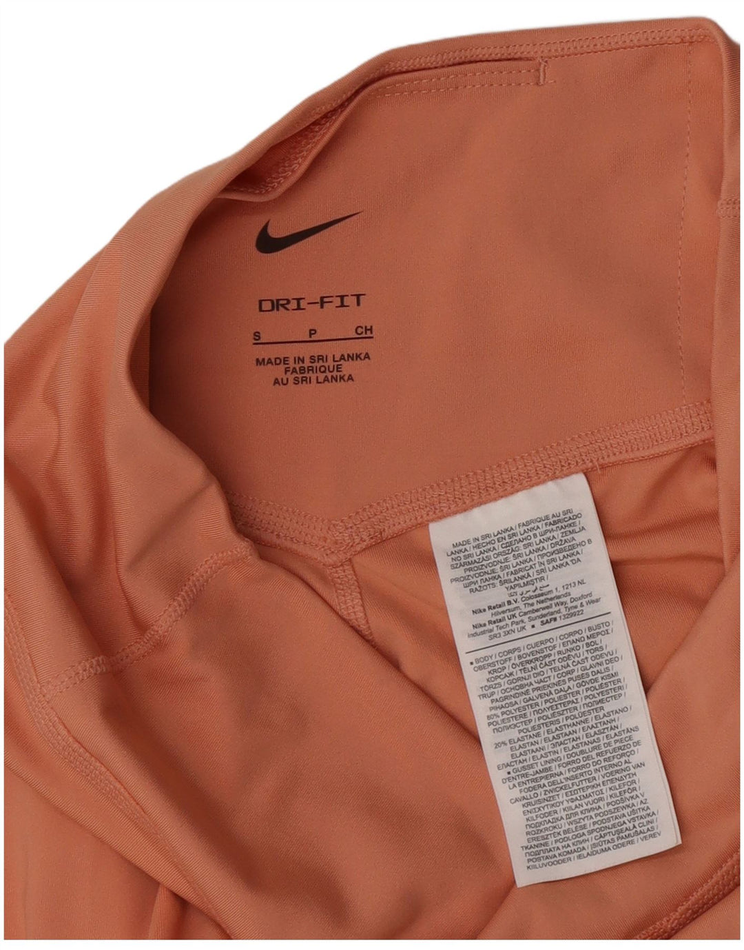 Женские леггинсы с рисунком Nike Dri Fit UK 8, маленькие оранжевые, полиэстер