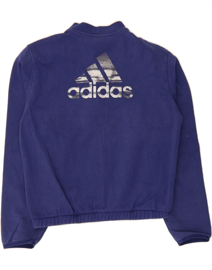 ADIDAS Boys Graphic Tracksuit Top Jacket 13-14 Years Blue Cotton Vintage Adidas and Second-Hand Adidas from Messina Hembry 
