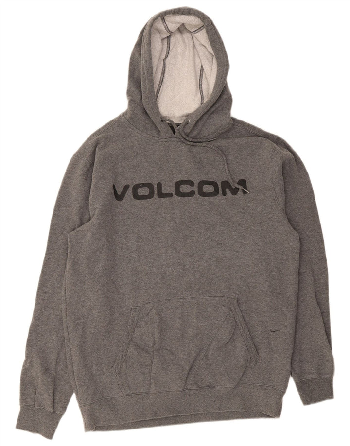 Мужской джемпер с капюшоном Volcom, большой серый, хлопковый