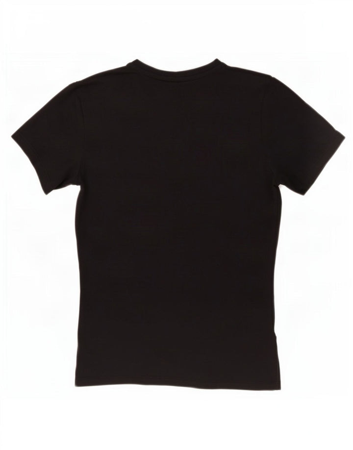 Женская футболка Nike Dri Fit Slim с графическим рисунком Top UK 12, средний черный полиэстер