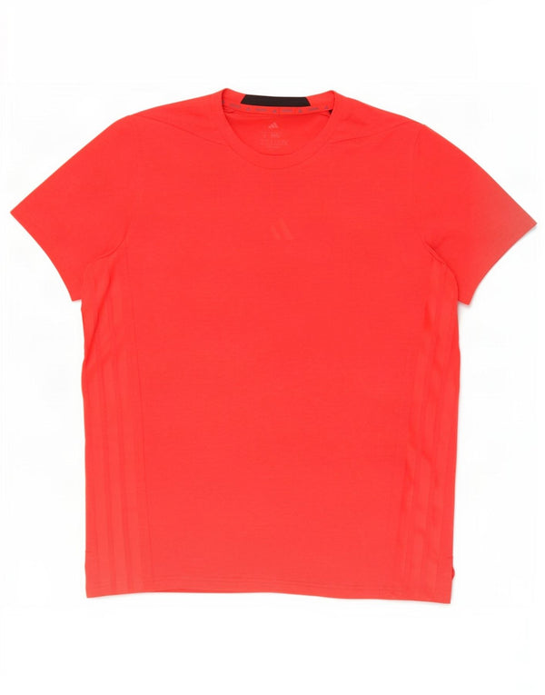 Adidas Мужская футболка Slim Fit Top Большой красный полиэстер