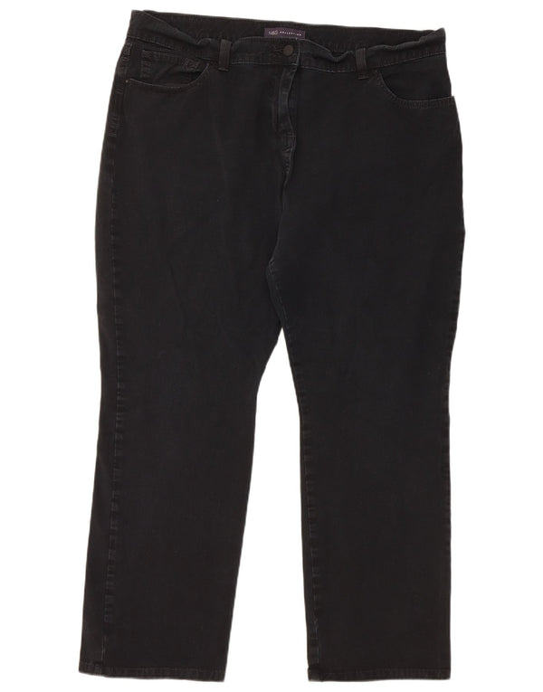 Женские прямые повседневные брюки Marks & Spencer UK 18 XL W38 L26, черные