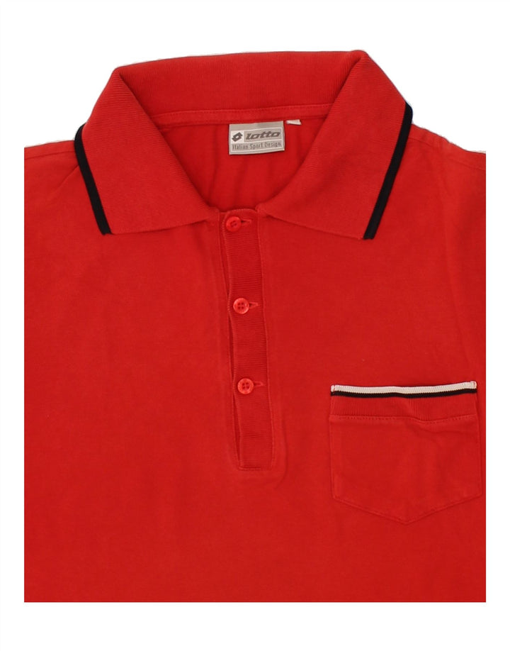 LOTTO Mens Polo Shirt Small Red Vintage Lotto and Second-Hand Lotto from Messina Hembry 