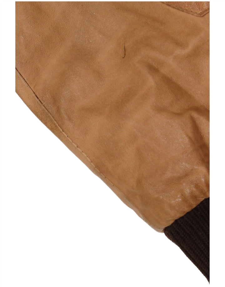 Мужская кожаная куртка с капюшоном Bata IT 50, большая бежевая кожа