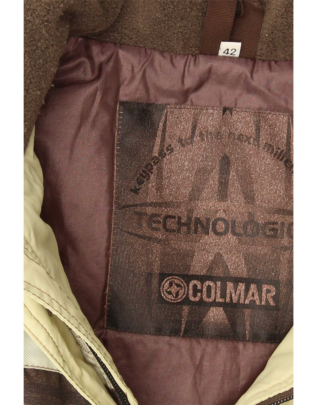 Мужская лыжная куртка Colmar с капюшоном и рисунком, США 42, большая зеленая цветная блокировка