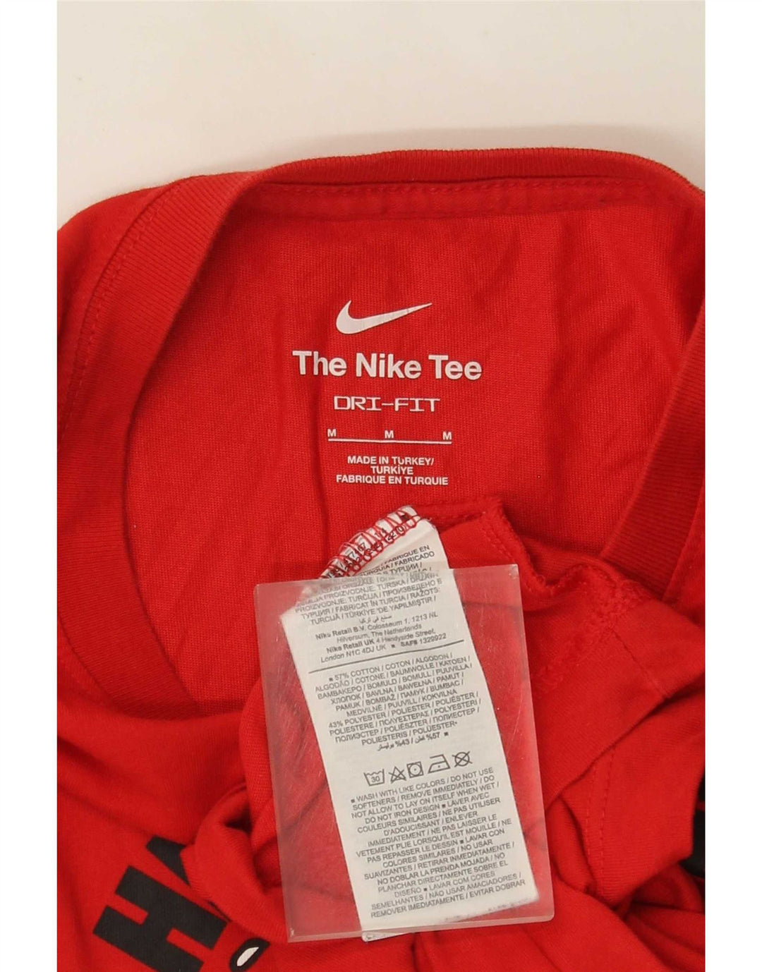 Мужская футболка Nike Dri Fit с рисунком, хлопковый топ среднего красного цвета