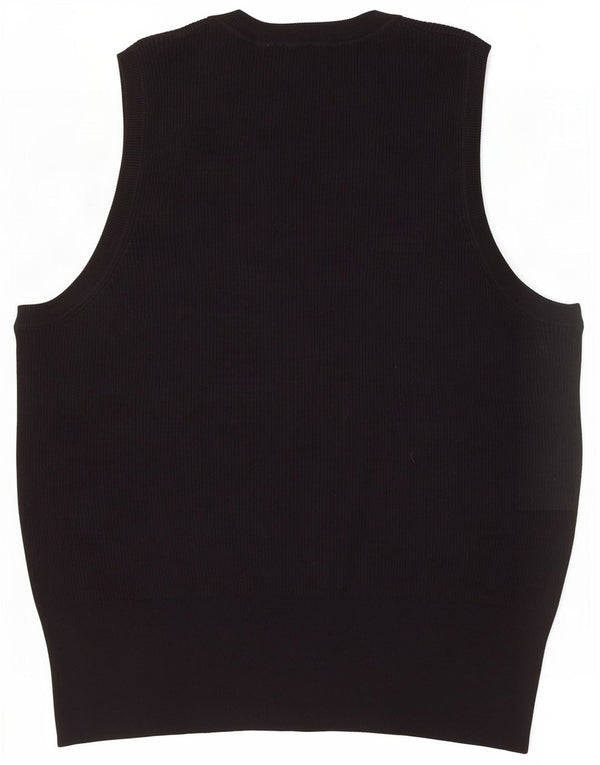 Женская майка безрукавка Marks & Spencer UK 24 4XL Черная вискоза