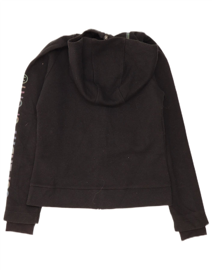 Женский свитер с капюшоном на молнии с графическим рисунком Superdry UK 10, маленький, черный, полиэстер
