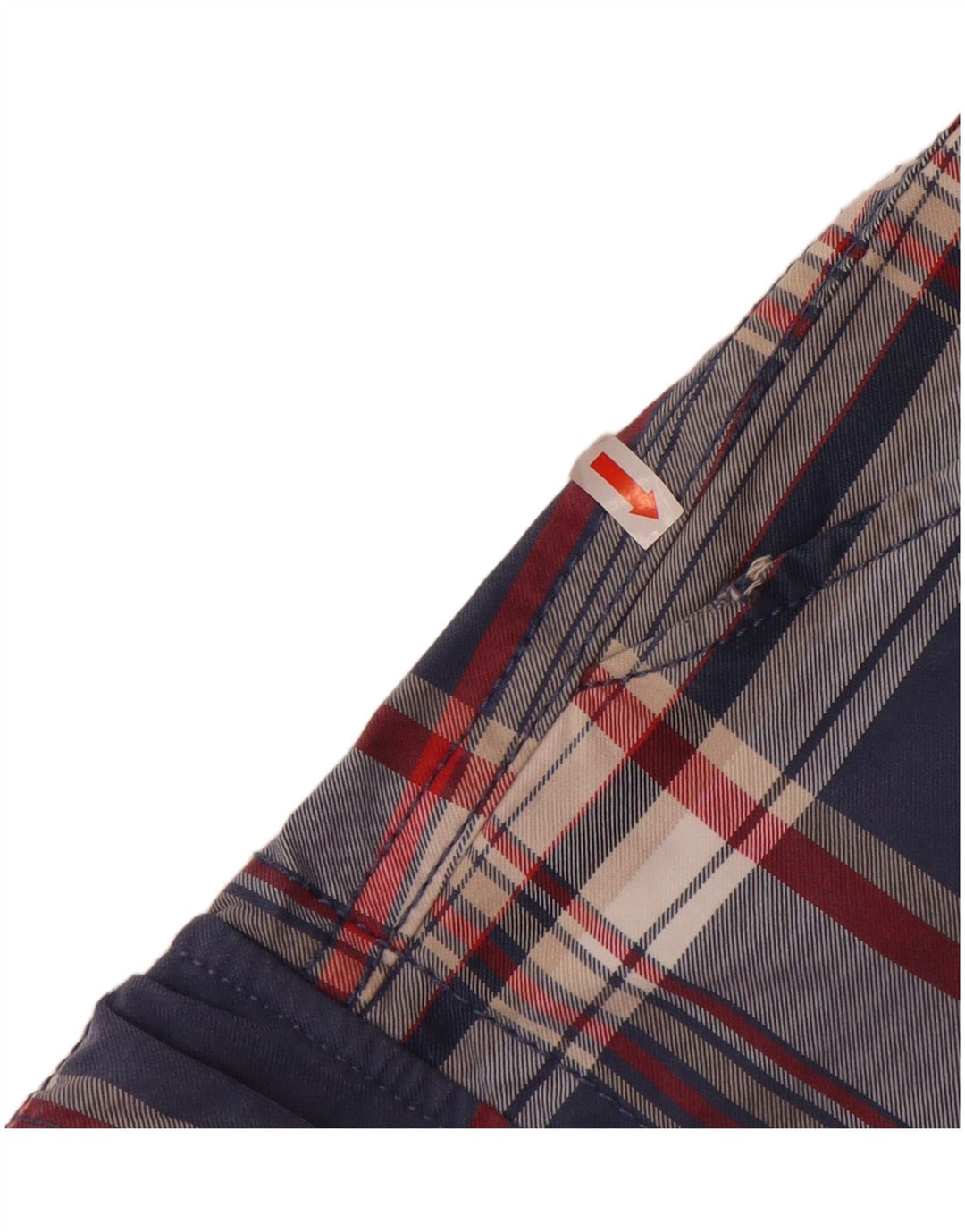 TOMMY HILFIGER Мужские шорты карго W32, средний темно-синий в клетку, хлопок