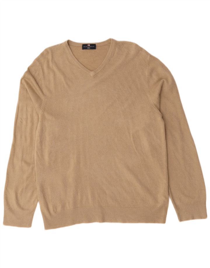 Мужской свитер Marks & Spencer Blue Harbour, большой бежевый акрил
