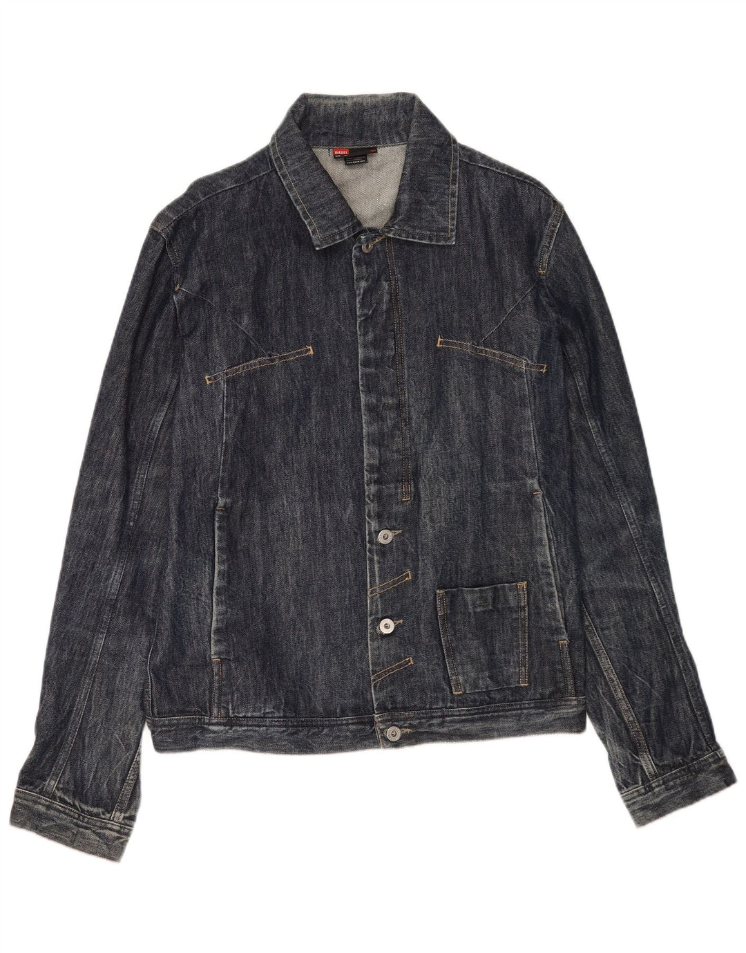 Мужская джинсовая куртка Diesel UK 42 XL, темно-синяя, хлопок