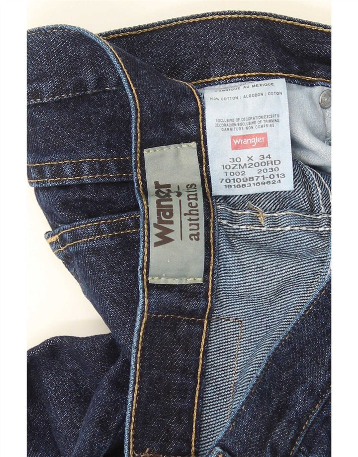 Мужские подлинные прямые джинсы Wrangler W30 L34 темно-синие, хлопок