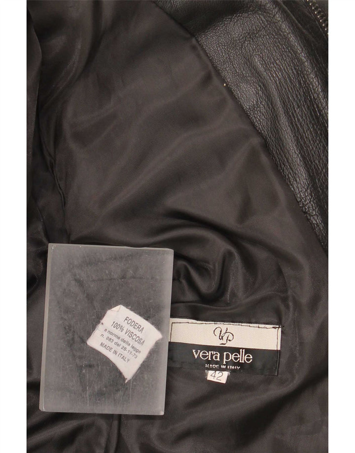 Винтажная женская кожаная косуха IT 42 Medium Black