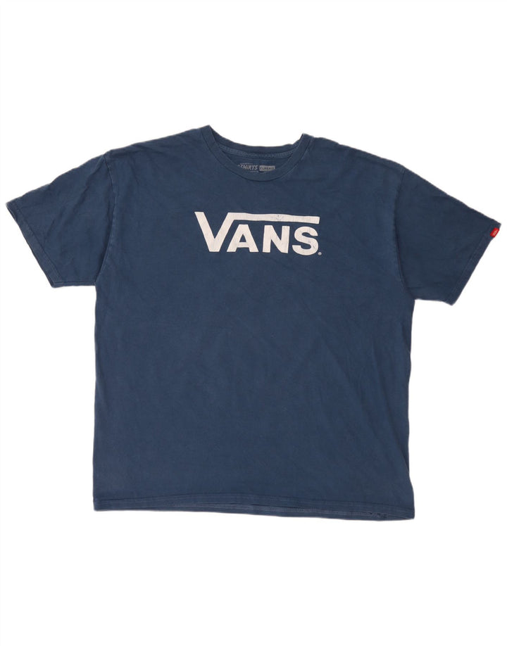 Мужская футболка с рисунком Vans Top XL, синяя, хлопок