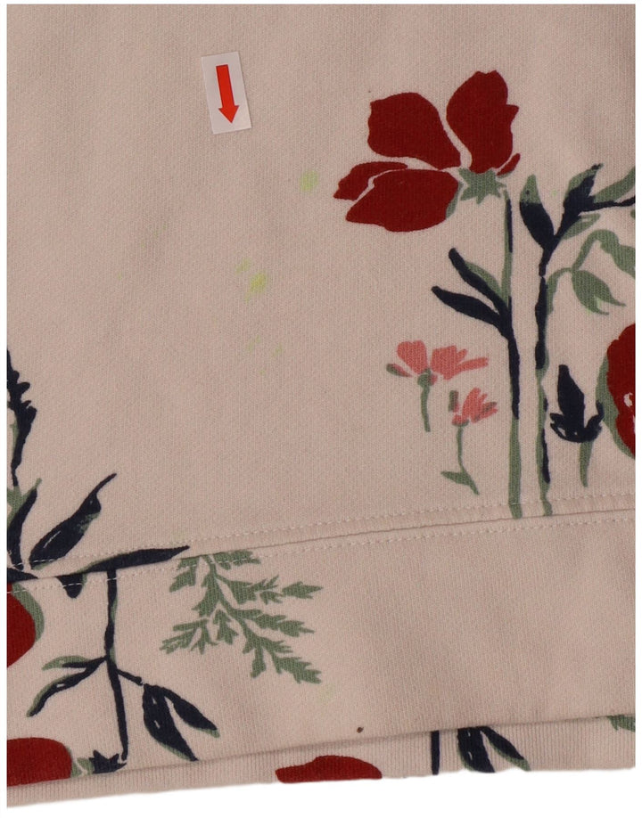 GANT Укороченный свитшот с рисунком для девочек 13–14 лет, средний белый с цветочным принтом