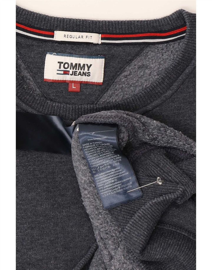Tommy Hilfiger Мужской свитшот стандартного кроя, большой темно-синий хлопковый джемпер