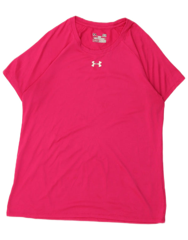Женская футболка Under Armour Heat Gear Top UK 14, средний розовый