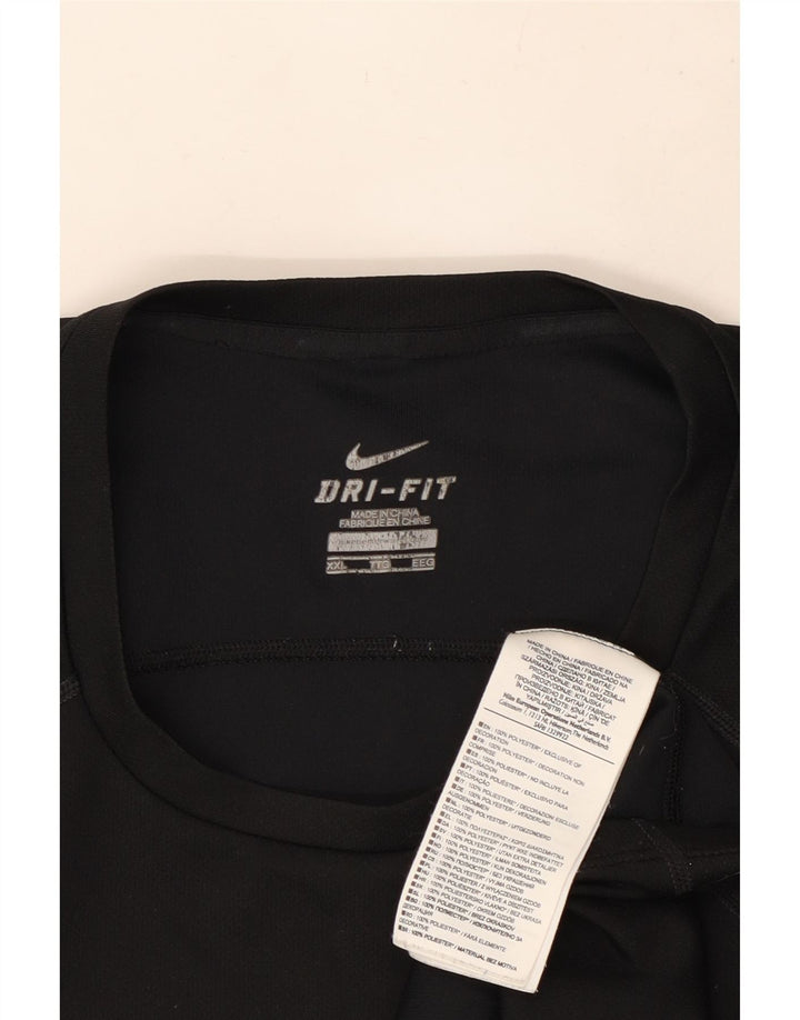 Мужская футболка Nike Dri Fit 2XL, черный полиэстер